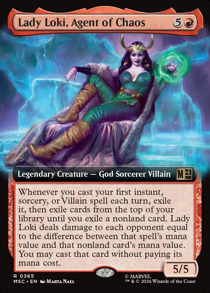 2026 Marvel Super Heroes Commander Lady Loki, Agent of Chaos #365 rare card image