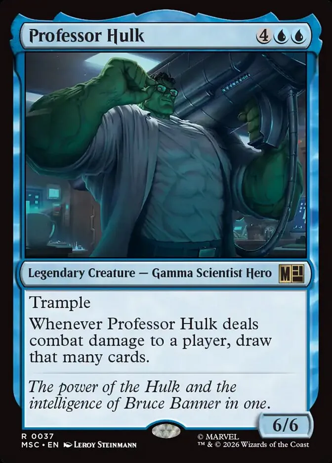 2026 Marvel Super Heroes Commander Professor Hulk rare #37 rare card image