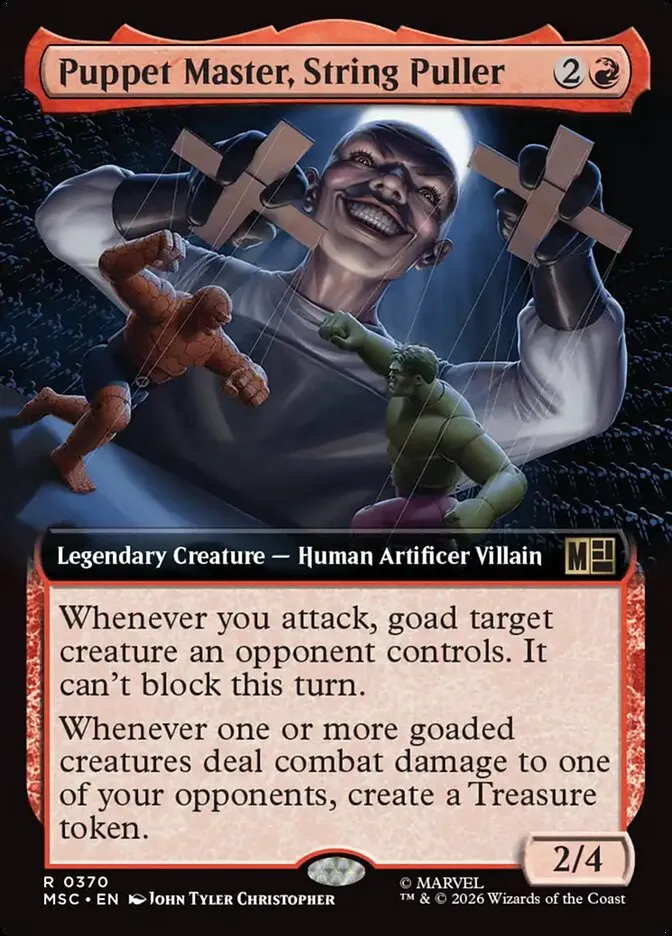 2026 Marvel Super Heroes Commander Puppet Master, String Puller rare #370 rare card image