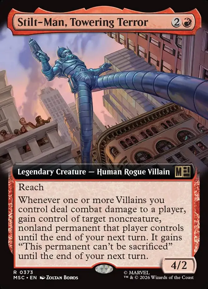 2026 Marvel Super Heroes Commander Stilt-Man, Towering Terror #373 rare card image