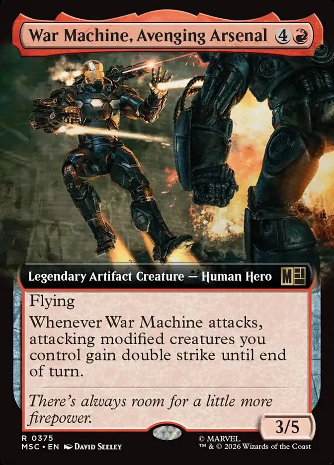 2026 Marvel Super Heroes Commander War Machine, Avenging Arsenal #375 rare card image