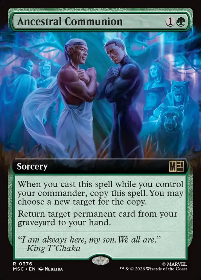 2026 Marvel Super Heroes Commander Ancestral Communion #376 rare card image