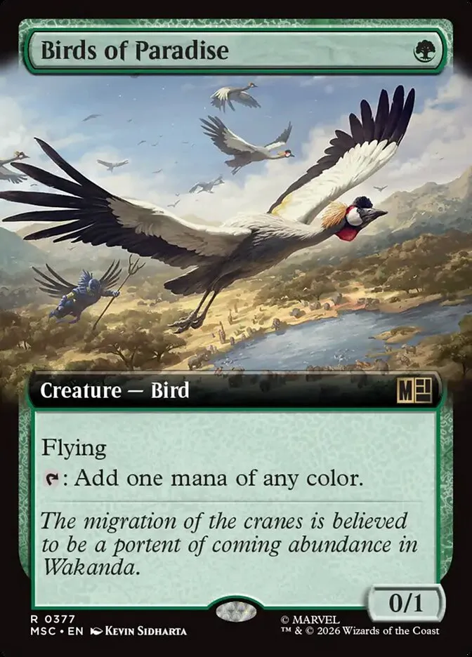 2026 Marvel Super Heroes Commander Birds of Paradise #377 rare card image