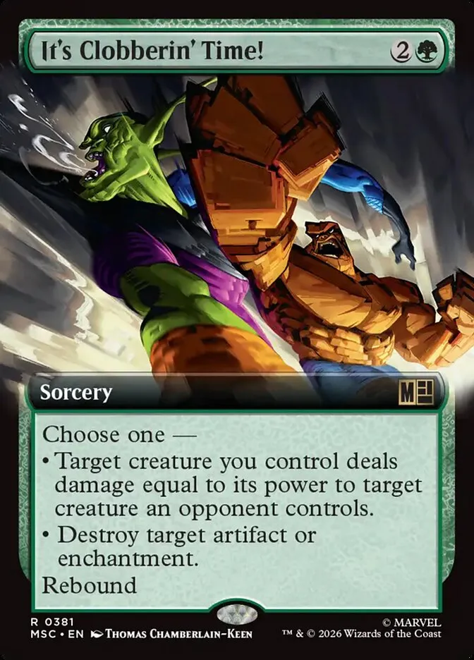 2026 Marvel Super Heroes Commander It's Clobberin' Time! #381 rare card image