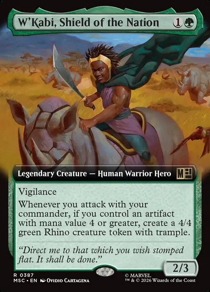 2026 Marvel Super Heroes Commander W'Kabi, Shield of the Nation #387 rare card image