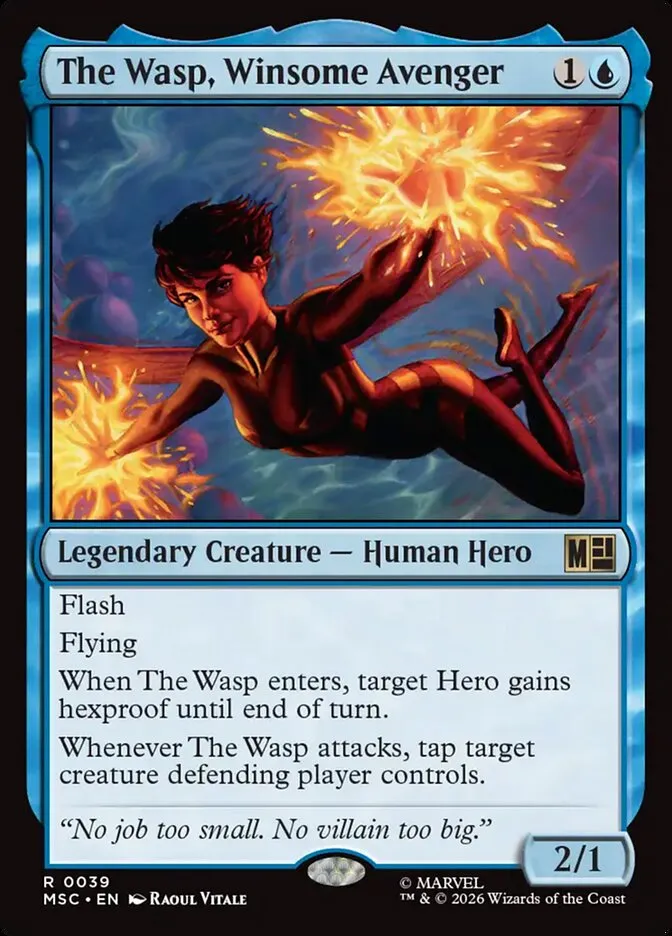 2026 Marvel Super Heroes Commander The Wasp, Winsome Avenger rare #39 rare card image
