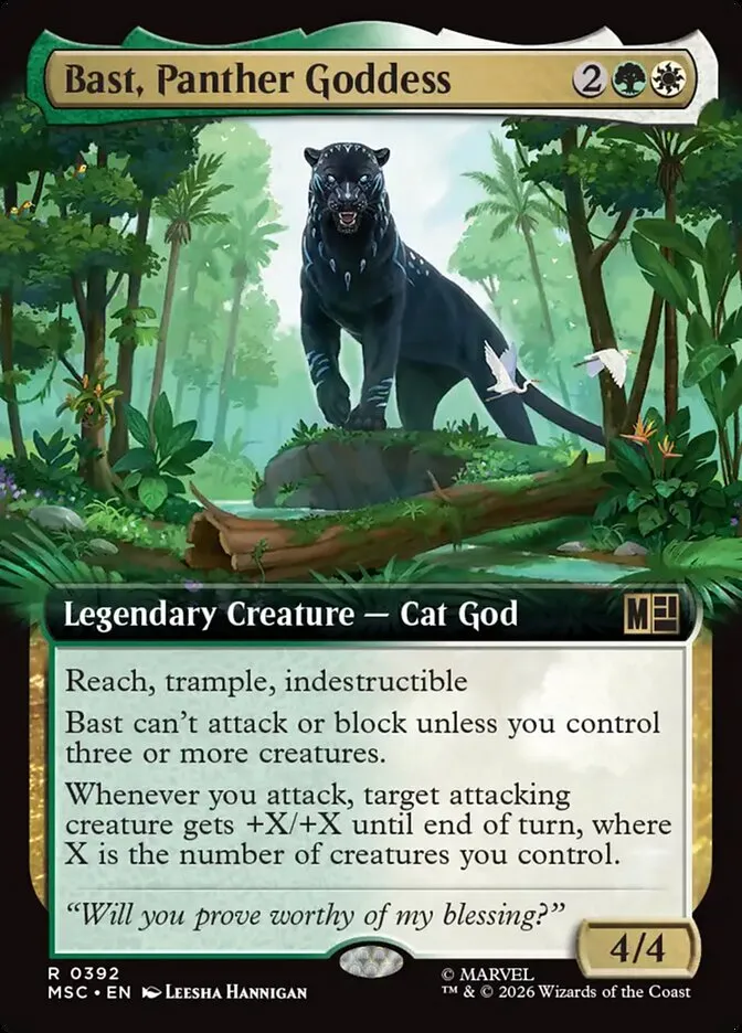2026 Marvel Super Heroes Commander Bast, Panther Goddess #392 rare card image