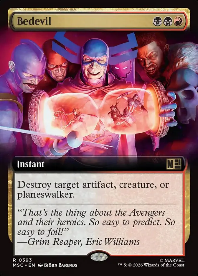 2026 Marvel Super Heroes Commander Bedevil rare #393 rare card image