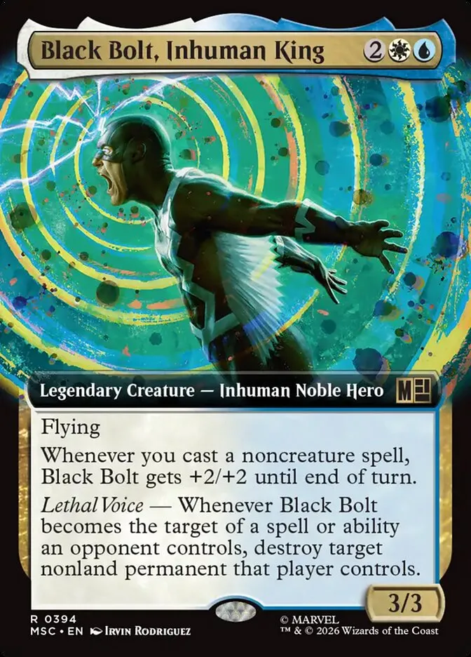 2026 Marvel Super Heroes Commander Black Bolt, Inhuman King #394 rare card image