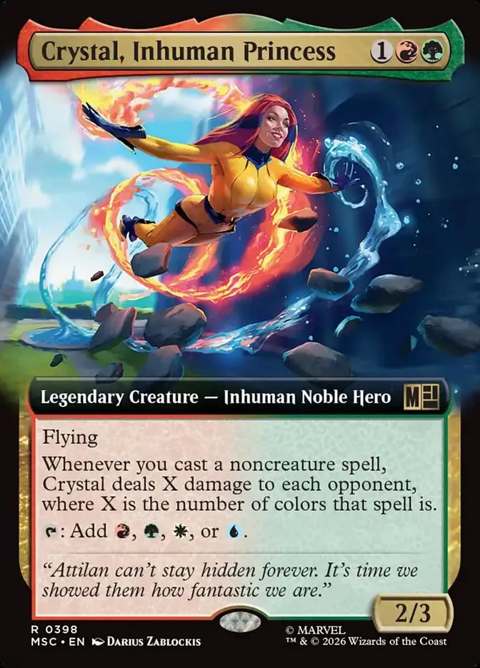 2026 Marvel Super Heroes Commander Crystal, Inhuman Princess #398 rare card image