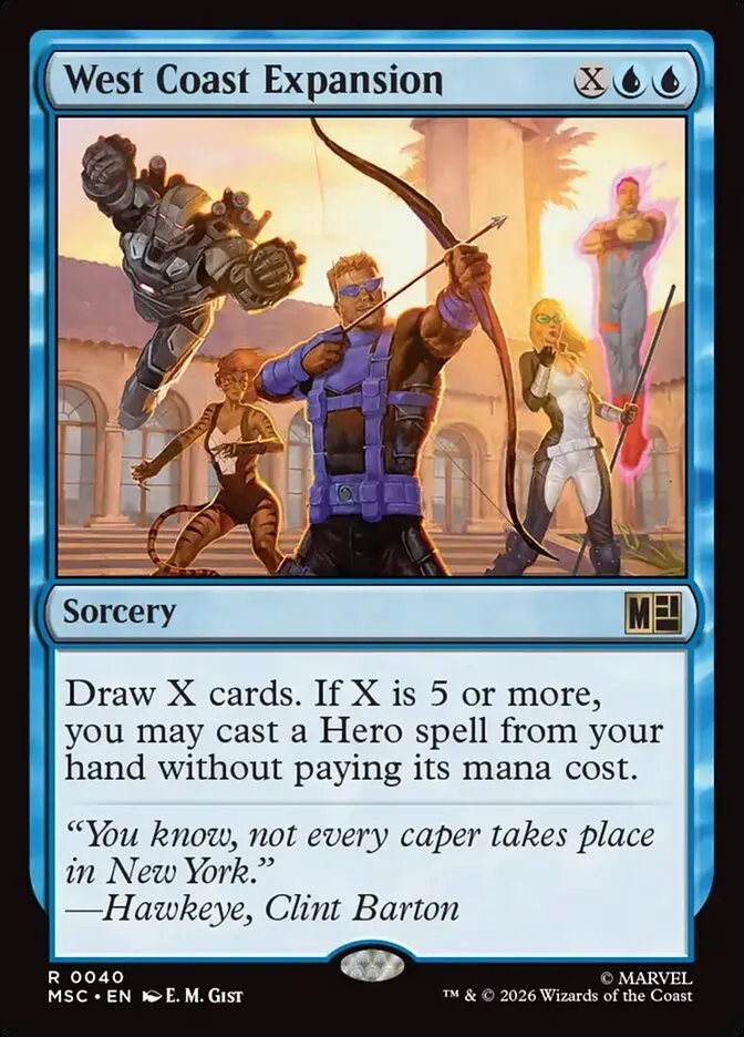 2026 Marvel Super Heroes Commander West Coast Expansion rare #40 rare card image