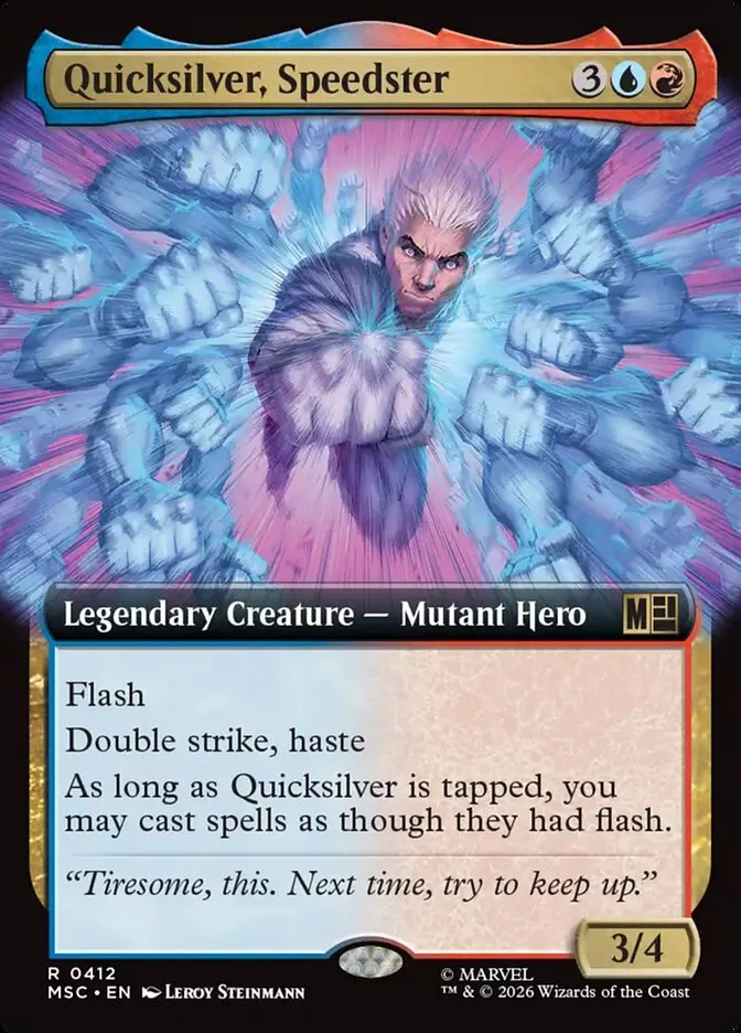 2026 Marvel Super Heroes Commander Quicksilver, Speedster #412 rare card image