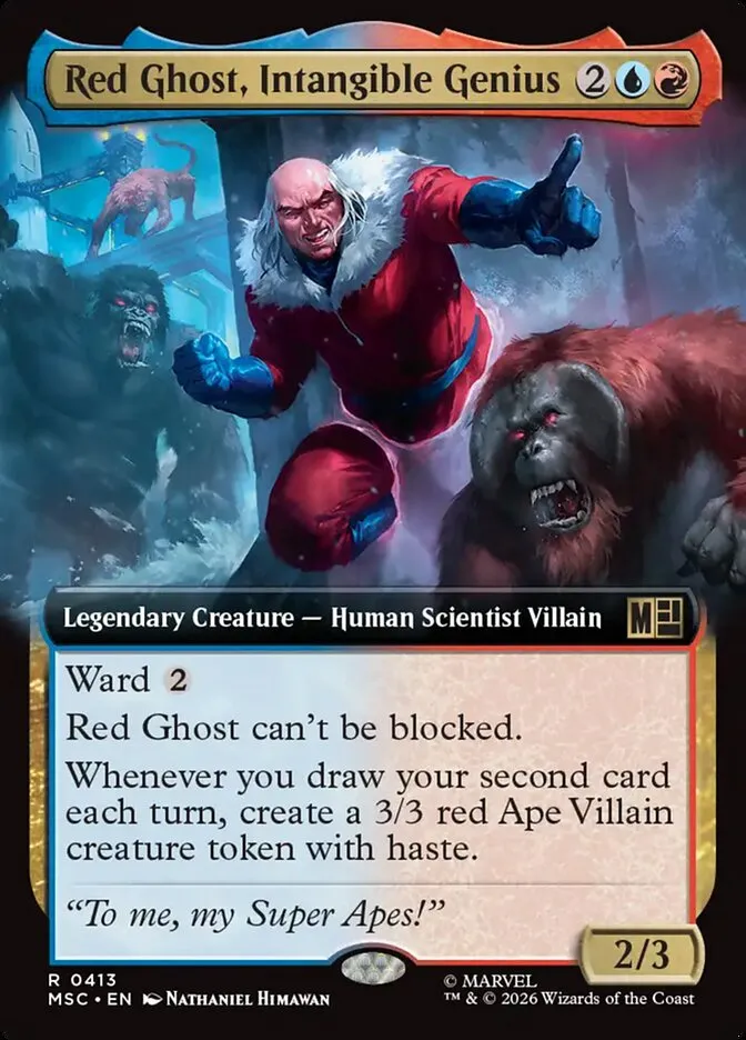 2026 Marvel Super Heroes Commander Red Ghost, Intangible Genius rare #413 rare card image