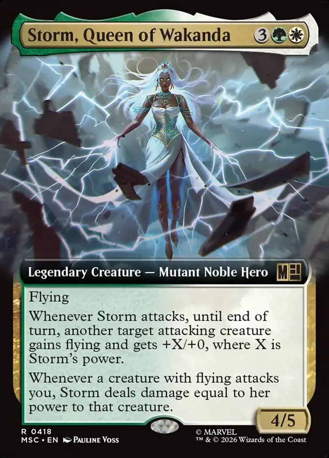2026 Marvel Super Heroes Commander Storm, Queen of Wakanda #418 rare card image