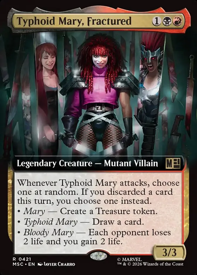 2026 Marvel Super Heroes Commander Typhoid Mary, Fractured #421 rare card image