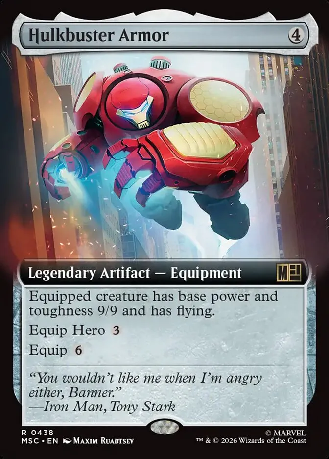 2026 Marvel Super Heroes Commander Hulkbuster Armor #438 rare card image