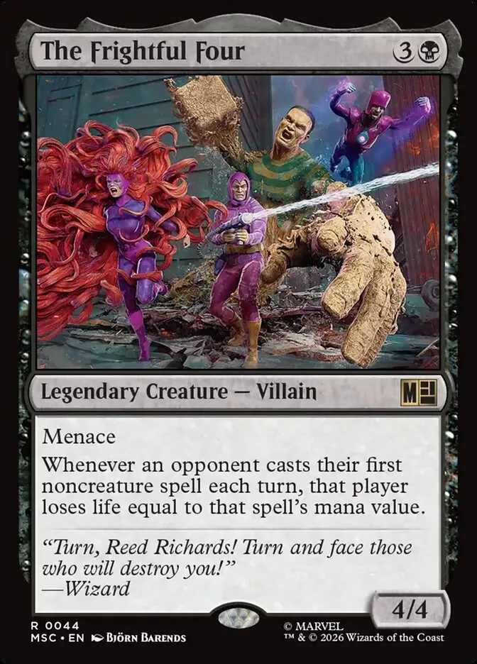 2026 Marvel Super Heroes Commander The Frightful Four rare #44 rare card image