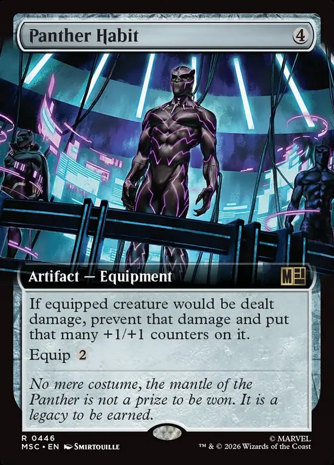 2026 Marvel Super Heroes Commander Panther Habit #446 rare card image