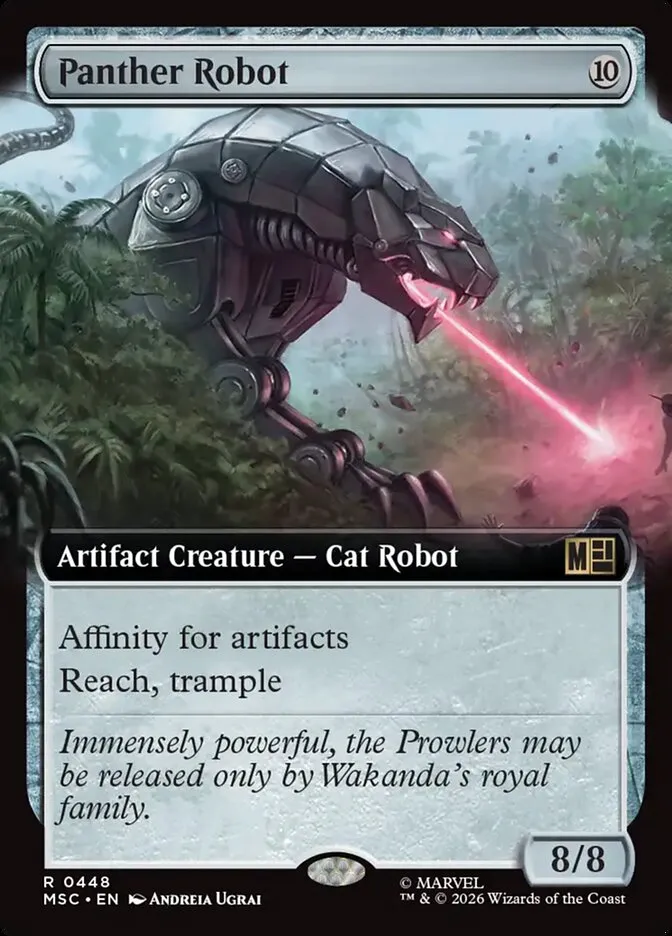 2026 Marvel Super Heroes Commander Panther Robot #448 rare card image