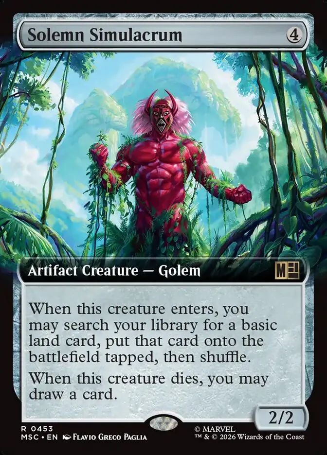 2026 Marvel Super Heroes Commander Solemn Simulacrum #453 rare card image