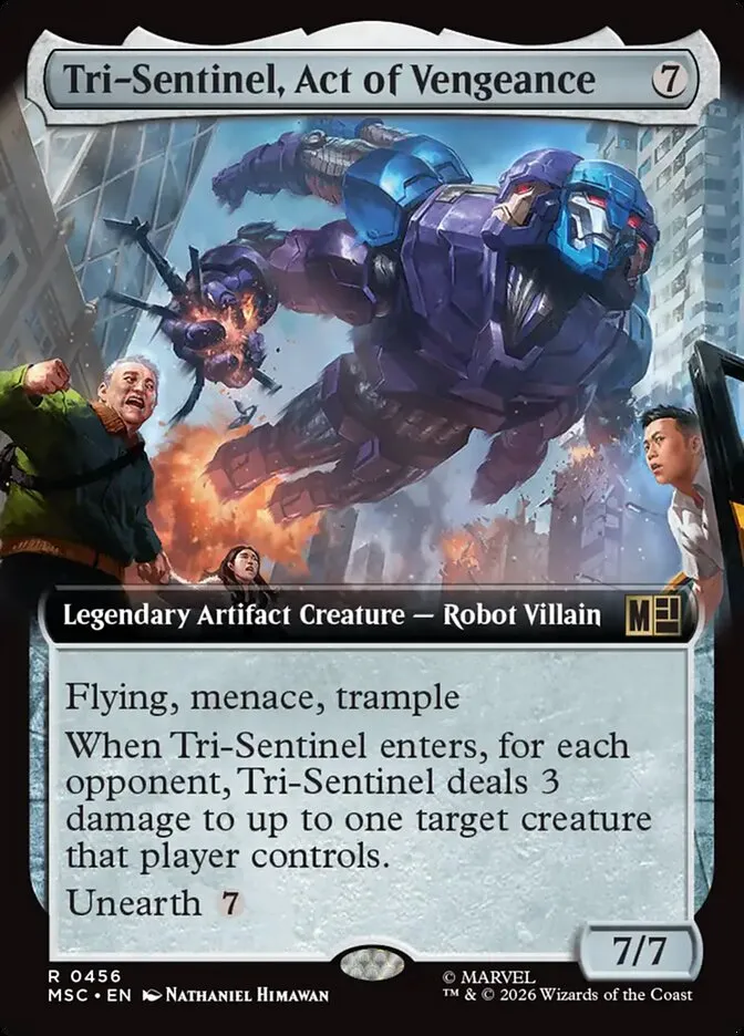 2026 Marvel Super Heroes Commander Tri-Sentinel, Act of Vengeance #456 rare card image