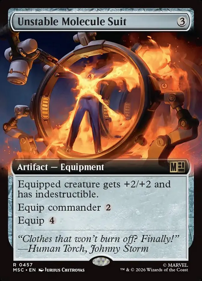 2026 Marvel Super Heroes Commander Unstable Molecule Suit #457 rare card image