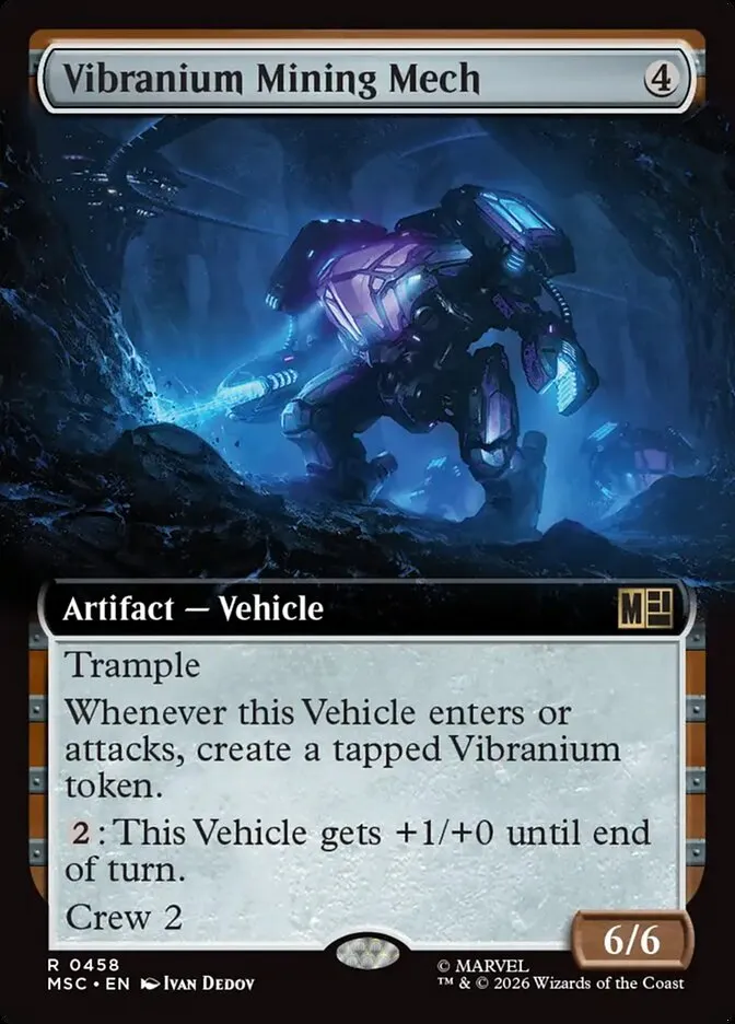 2026 Marvel Super Heroes Commander Vibranium Mining Mech #458 rare card image