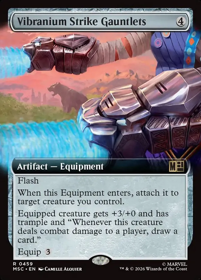 2026 Marvel Super Heroes Commander Vibranium Strike Gauntlets #459 rare card image