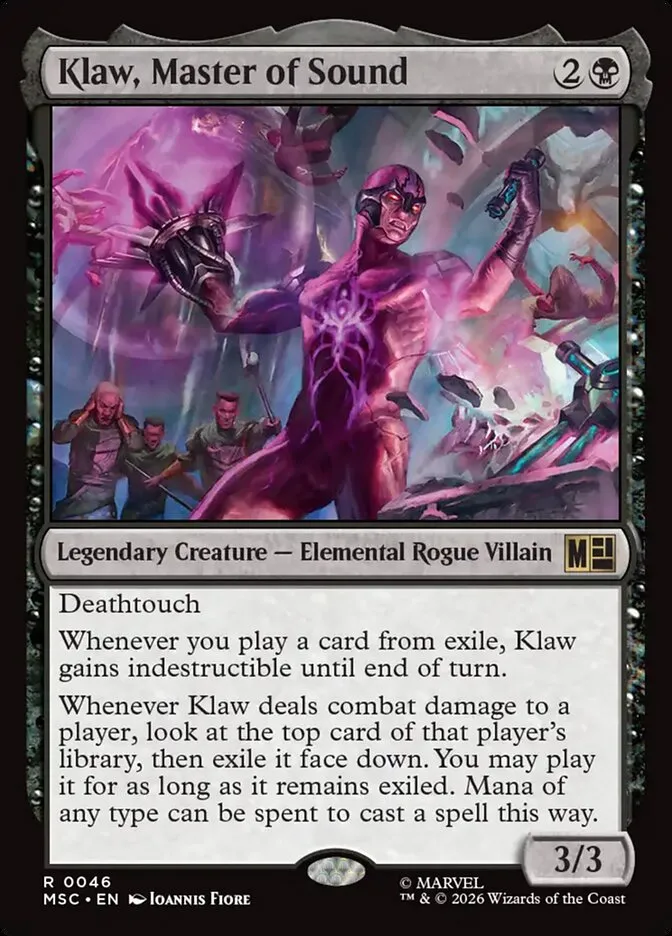 2026 Marvel Super Heroes Commander Klaw, Master of Sound rare #46 rare card image