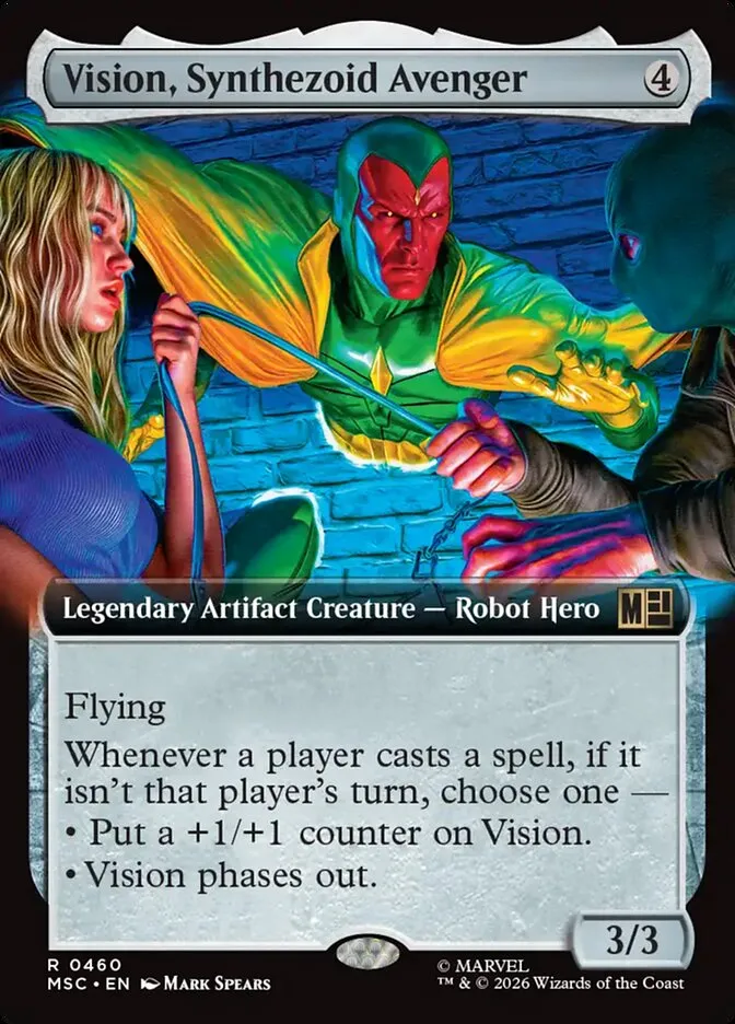2026 Marvel Super Heroes Commander Vision, Synthezoid Avenger #460 rare card image