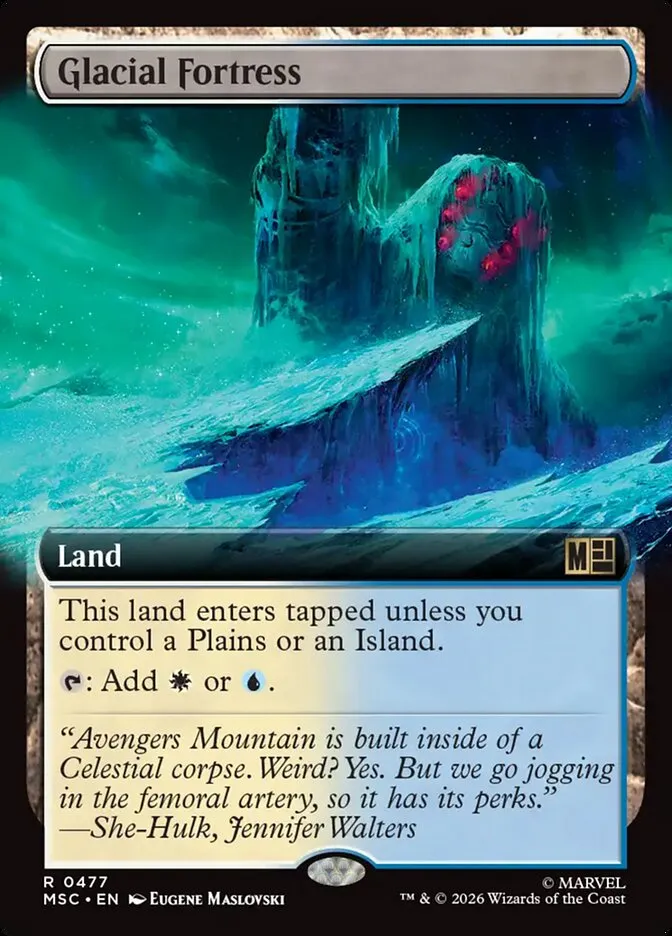 2026 Marvel Super Heroes Commander Glacial Fortress #477 rare card image