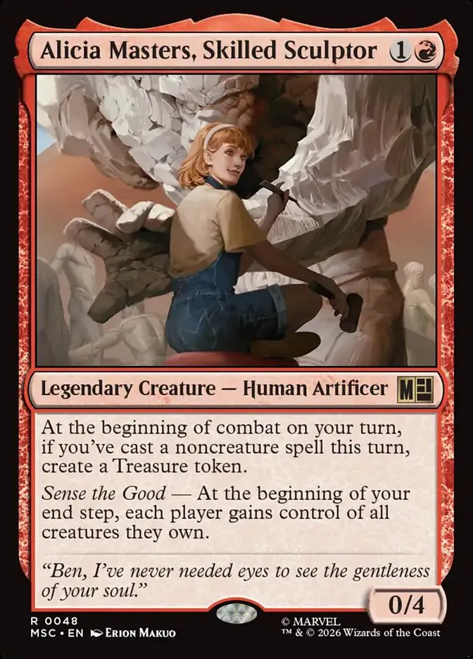 2026 Marvel Super Heroes Commander Alicia Masters, Skilled Sculptor rare #48 rare card image