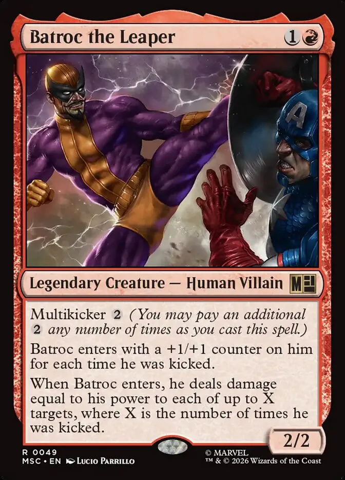2026 Marvel Super Heroes Commander Batroc the Leaper rare #49 rare card image