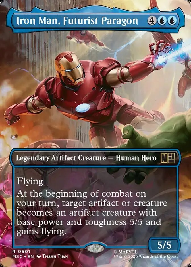 2026 Marvel Super Heroes Commander Iron Man, Futurist Paragon #501 rare card image