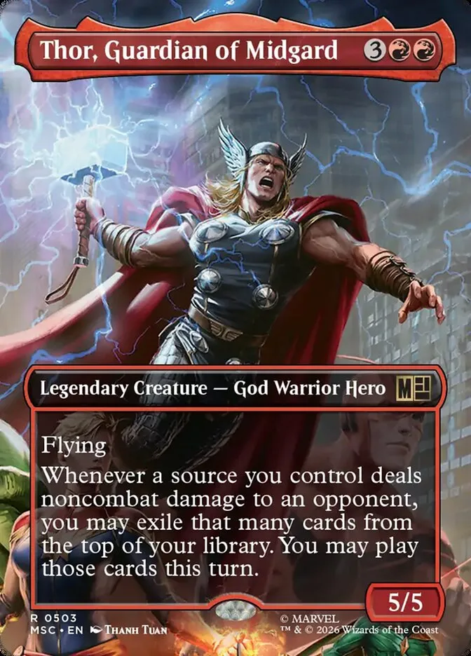 2026 Marvel Super Heroes Commander Thor, Guardian of Midgard #503 rare card image