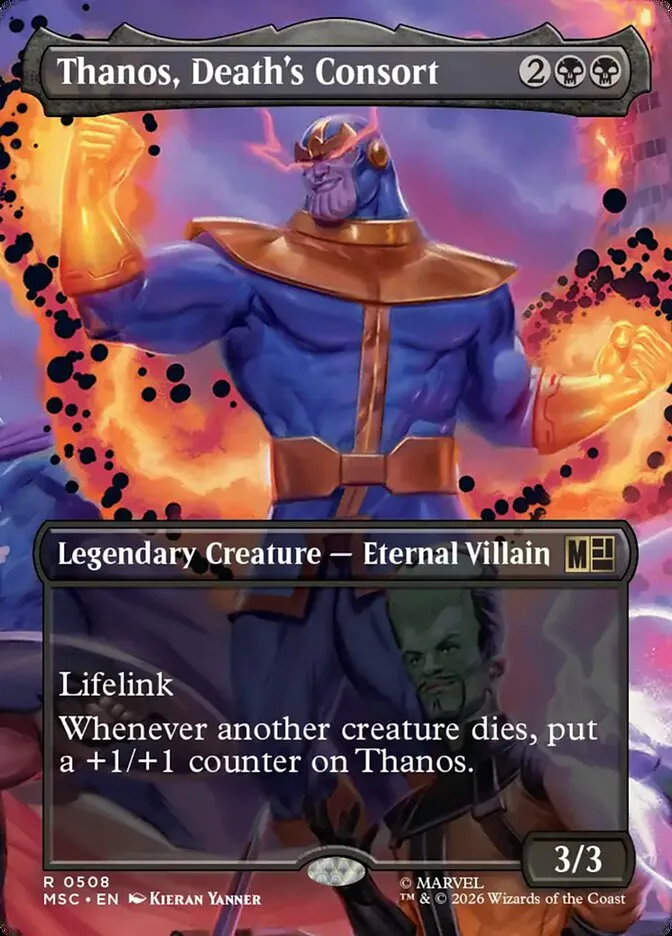 2026 Marvel Super Heroes Commander Thanos, Death's Consort #508 rare card image