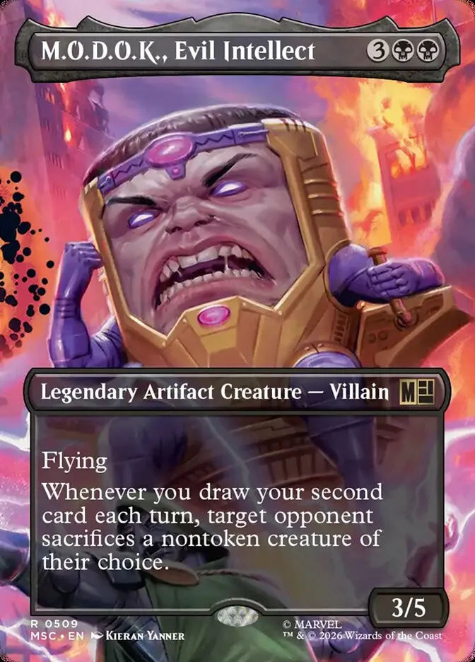 2026 Marvel Super Heroes Commander M.O.D.O.K., Evil Intellect rare #509 rare card image