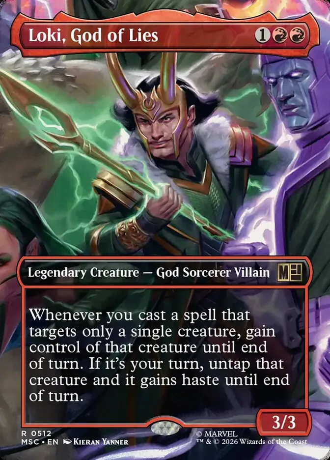 2026 Marvel Super Heroes Commander Loki, God of Lies #512 rare card image