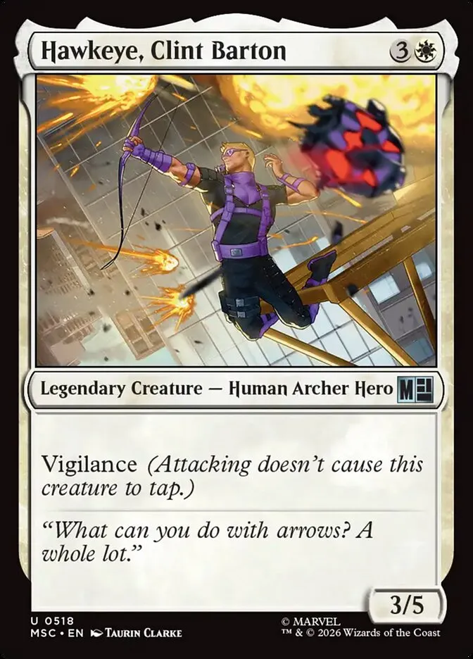 2026 Marvel Super Heroes Commander Hawkeye, Clint Barton #518 uncommon card image