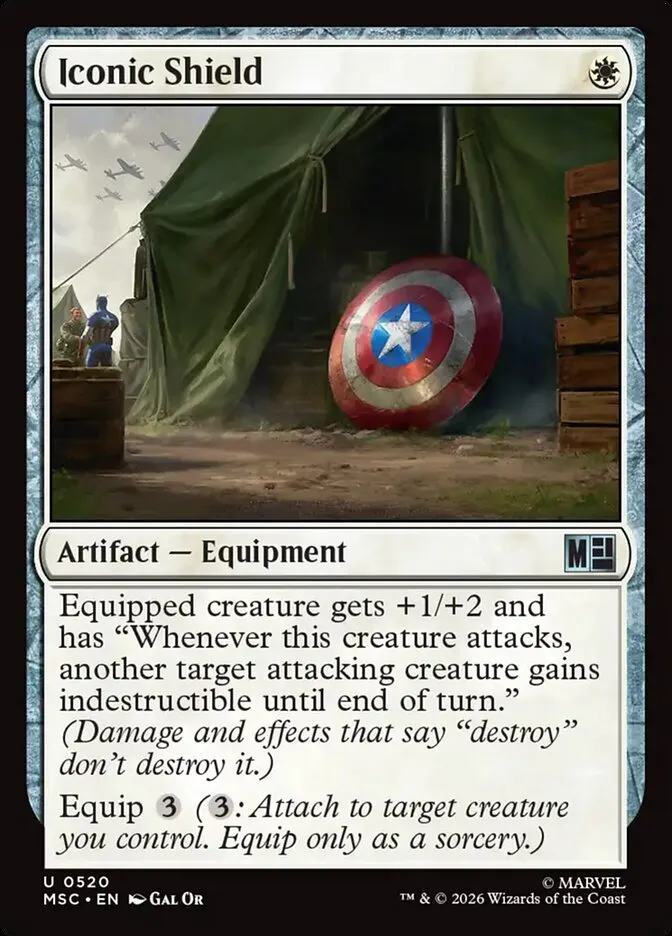 2026 Marvel Super Heroes Commander Iconic Shield uncommon #520 uncommon card image