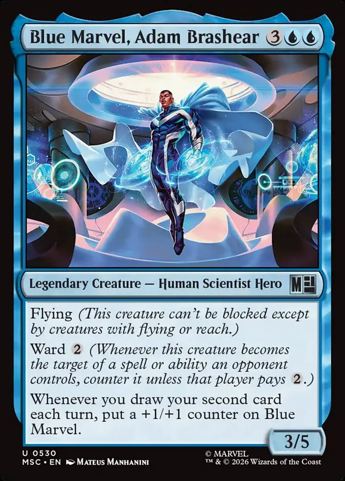 2026 Marvel Super Heroes Commander Blue Marvel, Adam Brashear #530 uncommon card image