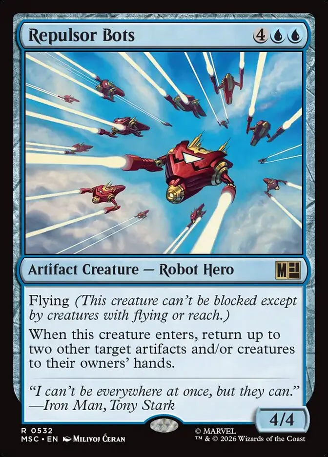 2026 Marvel Super Heroes Commander Repulsor Bots rare #532 rare card image