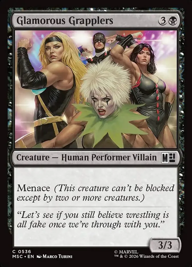 2026 Marvel Super Heroes Commander Glamorous Grapplers common #536 common card image