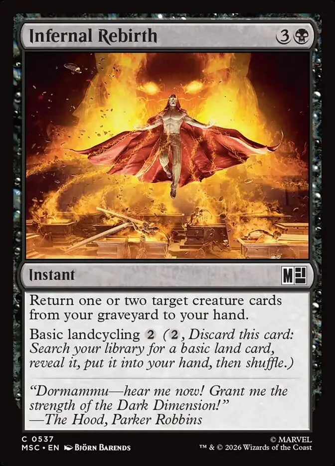 2026 Marvel Super Heroes Commander Infernal Rebirth common #537 common card image