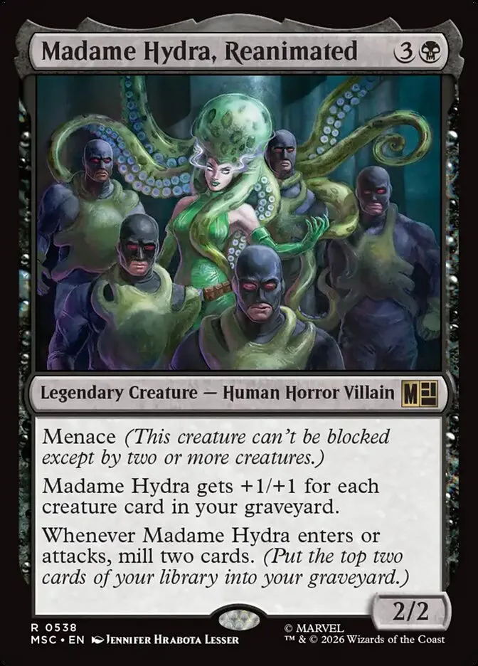 2026 Marvel Super Heroes Commander Madame Hydra, Reanimated #538 rare card image