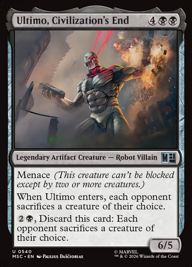 2026 Marvel Super Heroes Commander Ultimo, Civilization's End #540 uncommon card image