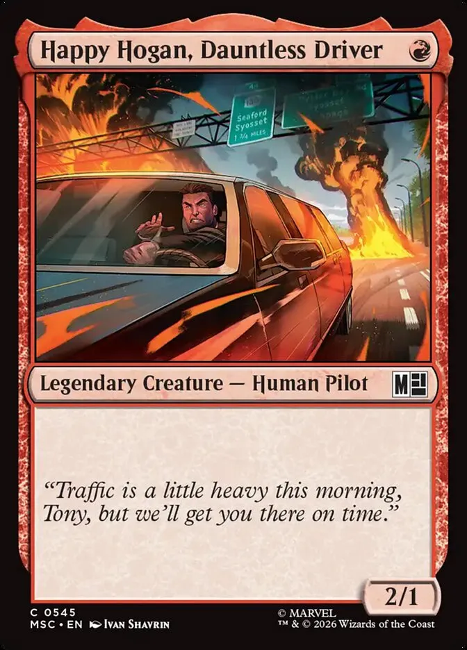 2026 Marvel Super Heroes Commander Happy Hogan, Dauntless Driver common #545 common card image