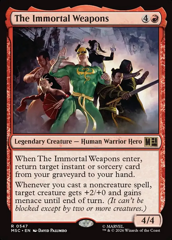 2026 Marvel Super Heroes Commander The Immortal Weapons #547 rare card image