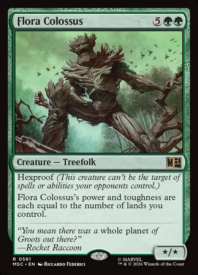 2026 Marvel Super Heroes Commander Flora Colossus #561 rare card image