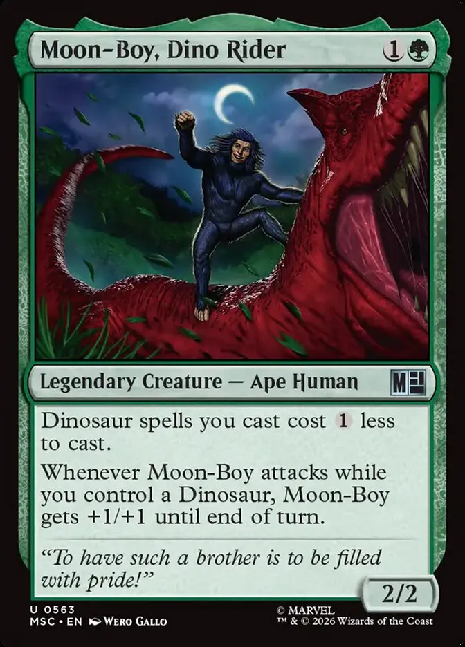 2026 Marvel Super Heroes Commander Moon-Boy, Dino Rider #563 uncommon card image